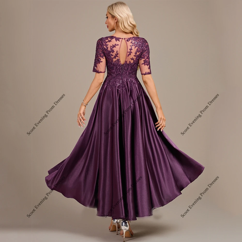 فساتين أم العروس الساحرة مع شيفون نصف كم فساتين حفلات الزفاف للنساء لصيف 2025 رداء De Soirée الجديد