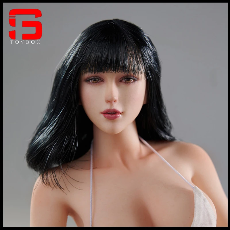 【2024 Q2】VERYCOOL VCL-1015 1/6 Sweety Girl Head Sculpt Black Hair Head Carving Model Fit 12'' VERYCOOL Fair Action Figure Body