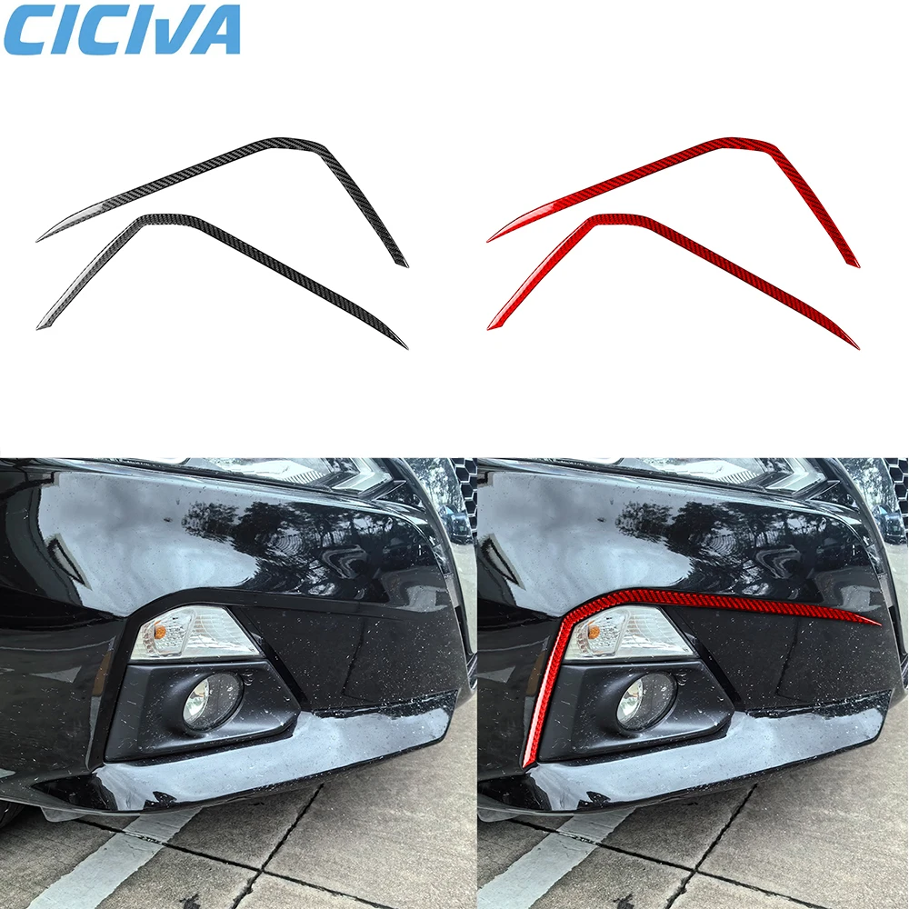 

For Nissan Altima 2019-2024 Real Carbon Fiber Front fog lamp bezel Stickers Car Interior Decoration modification Accessories