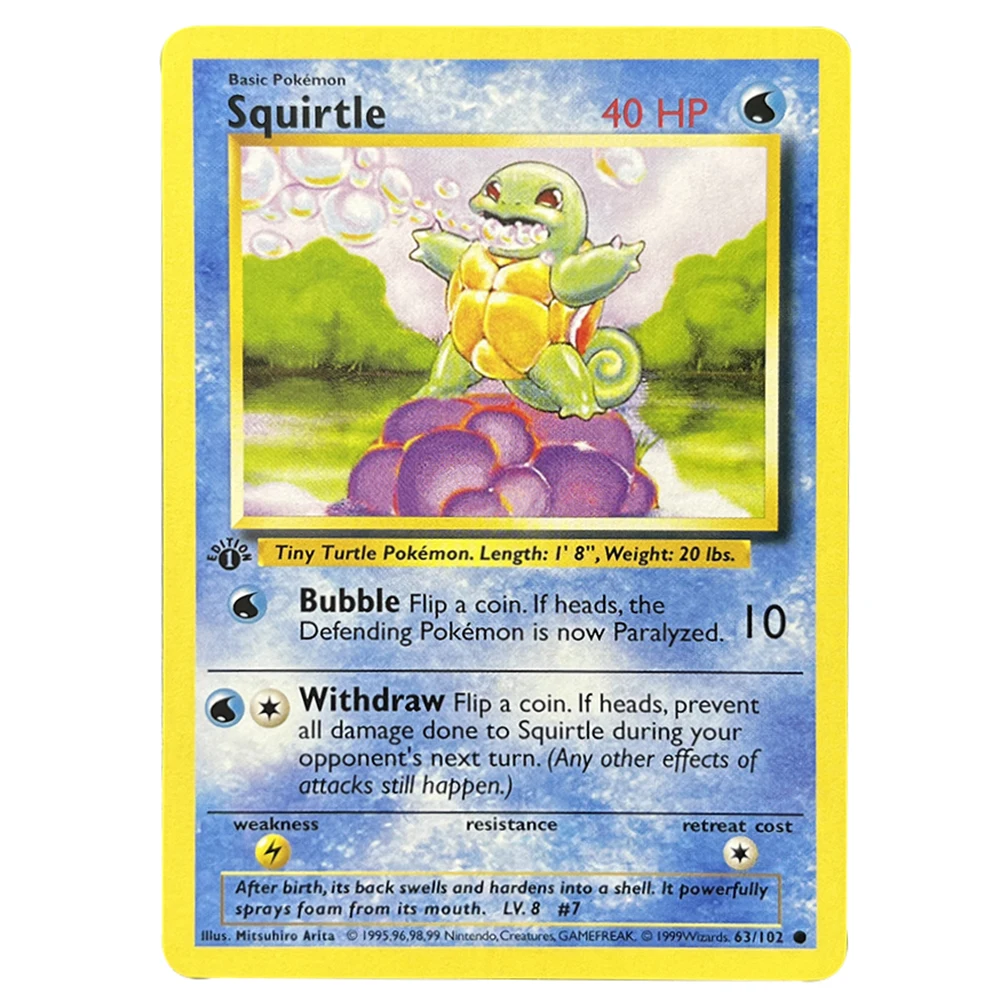 Karty Pokemon Proxy Angielska Pierwsza Edycja Klasyczna Energia Wodna Energia Ognista Energia Psychiczna Pokemon Center Pełne Regeneracje PTCG Zabawki Prezenty