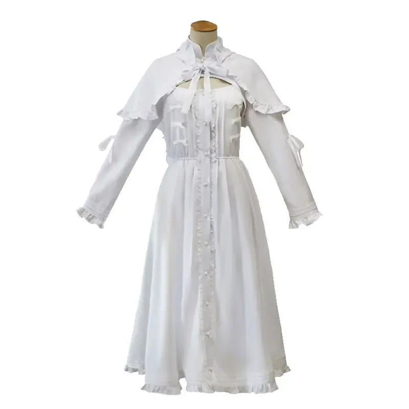 Fate Of The Sky Kasuga Wild Dome Rabbit Ear Dress Cosplay Women's Clothing Anime Game Perform White Dresses Female Costume