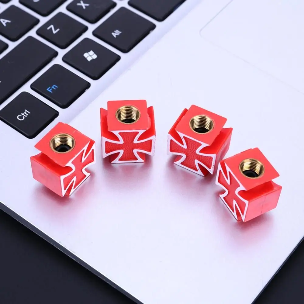 Durable Bike Motorcycle Cross Style Dust-proof Cover Valve Stem Cap Protective Cover Tyre Accessories
