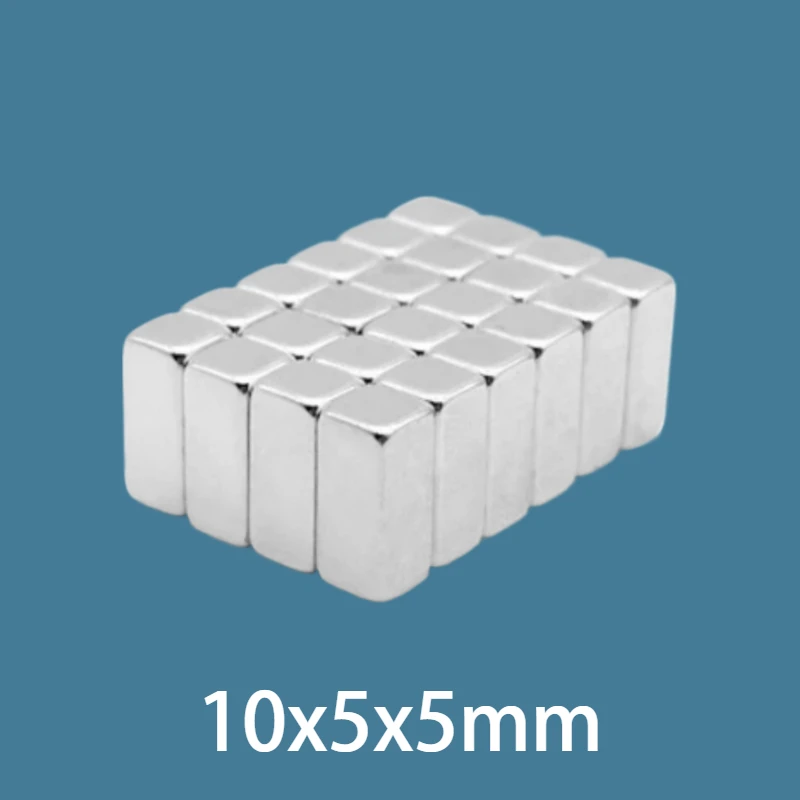 10x5x5mm folha pequena ímãs poderosos 10x5x5 bloco forte ímãs para geladeira diy construção artesanato científico educação 10*5*5