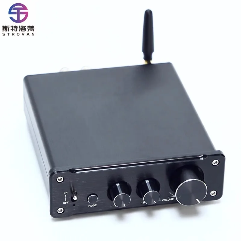 Home Audio 300W TPA3255 Aluminum Power Amplifier HiFi Class D Digital 2 Channel Stereo Mini 4-8 Passive Speaker