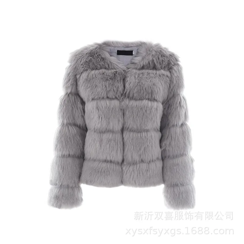 Fausse Fourrure Artificielle pour Femme, Manteau Court Femme, Vintage, Chic, Élégant, Épais, Mode Hiver, Tendance, Solide, 2024