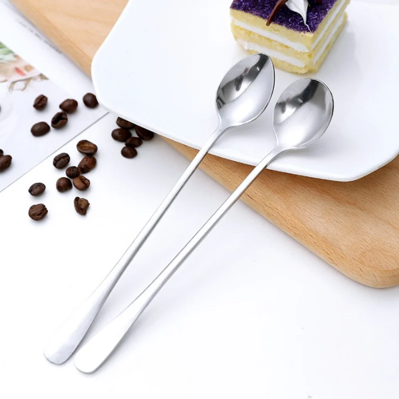 Tea Coffee Soup Spoon For Eating Mixing Stirring Long Handle Teaspoon  Cocktail  Ice Cream Honey s Kitchen Cutlery