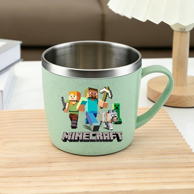 Minecrafted Stainless Steel Water Cups Game Coffee Milk Mugs Cartoon Home Toothbrush Drinking Cup Boys Girls Birthday Gift New