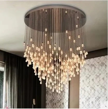 Chandelier  Living Room  Duplex Stair Lamp Modern Warm Romantic Engineering Lamps
