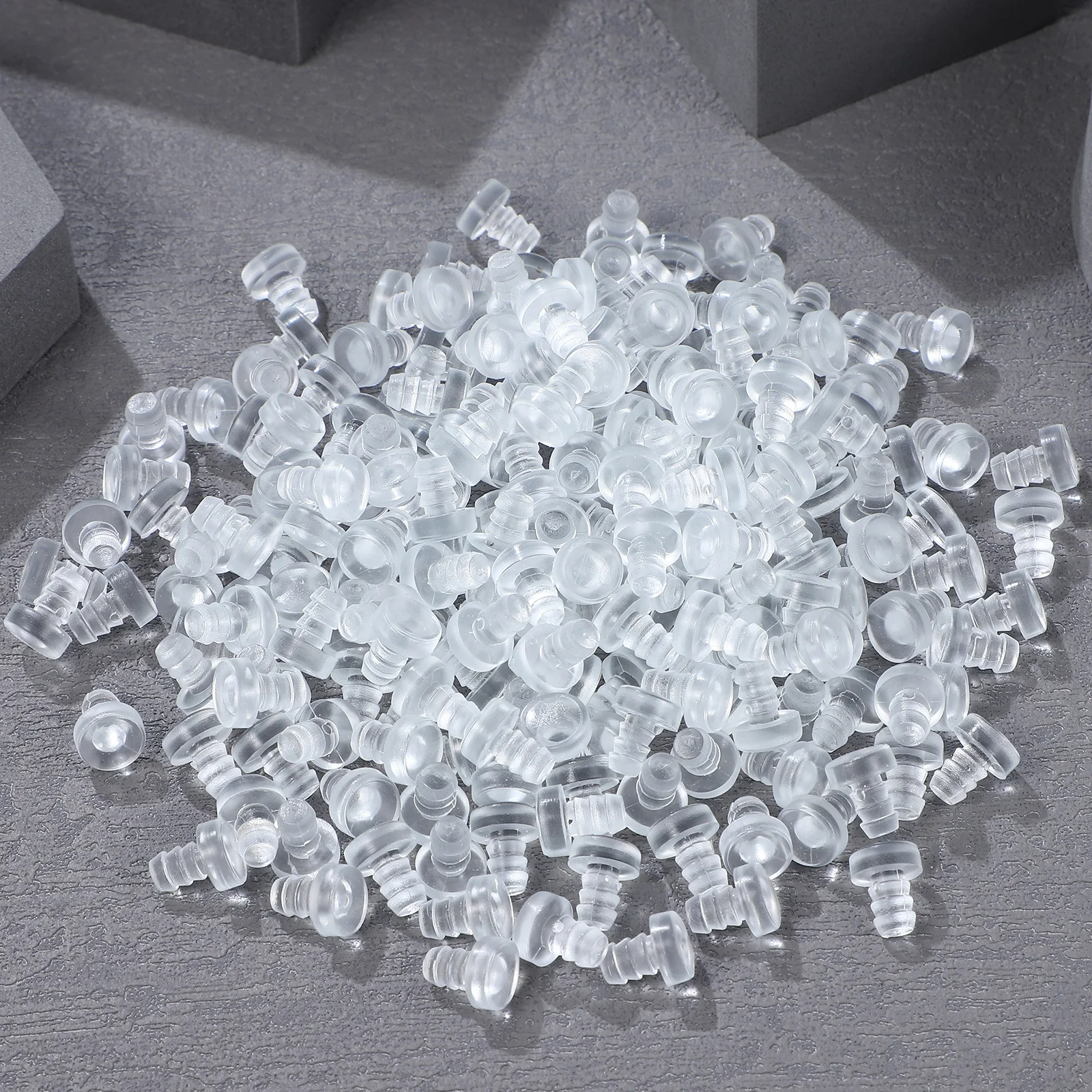 

200 pcs Anti-Collision Clear Stem Bumpers For Cabinet Doors Furniture Drawer Stopper Muffler Bumpers Furniture Leg Feet