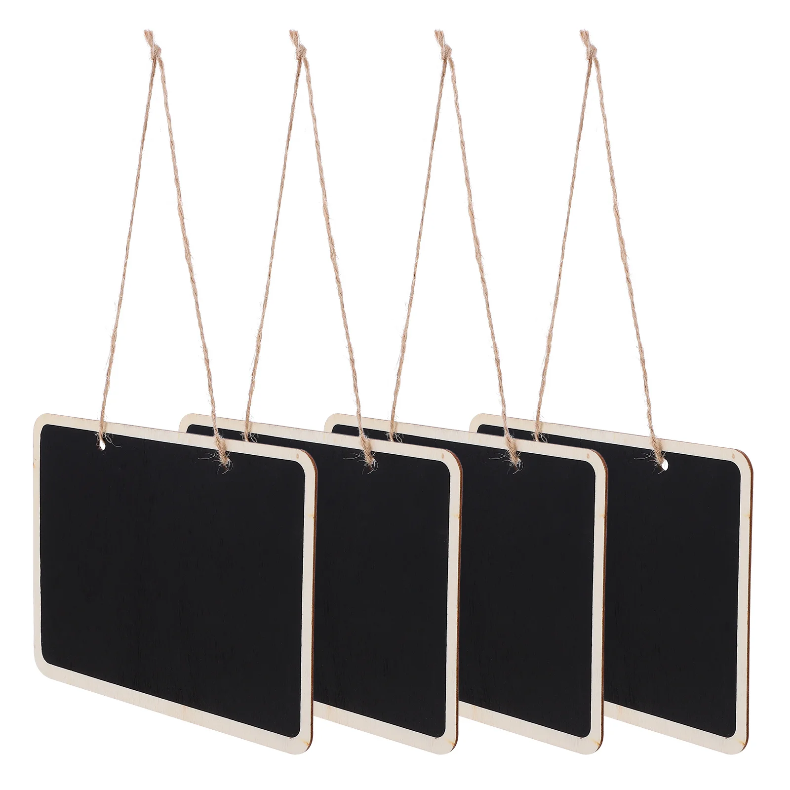 4 pcs Mini Blackboard Signs Double Sided Rectangular Hanging Chalkboard For Wedding Party Table Number Place Tag Memo Message