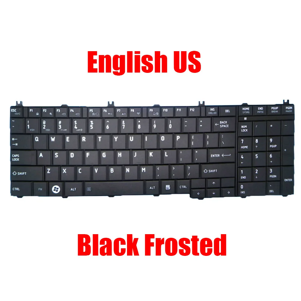 English US Laptop Keyboard For Toshiba For Satellite L650 L655 L670 L675 C650 C655 MP-09N13US-698 9Z.N4WSQ.101 AEBLBU00010 New