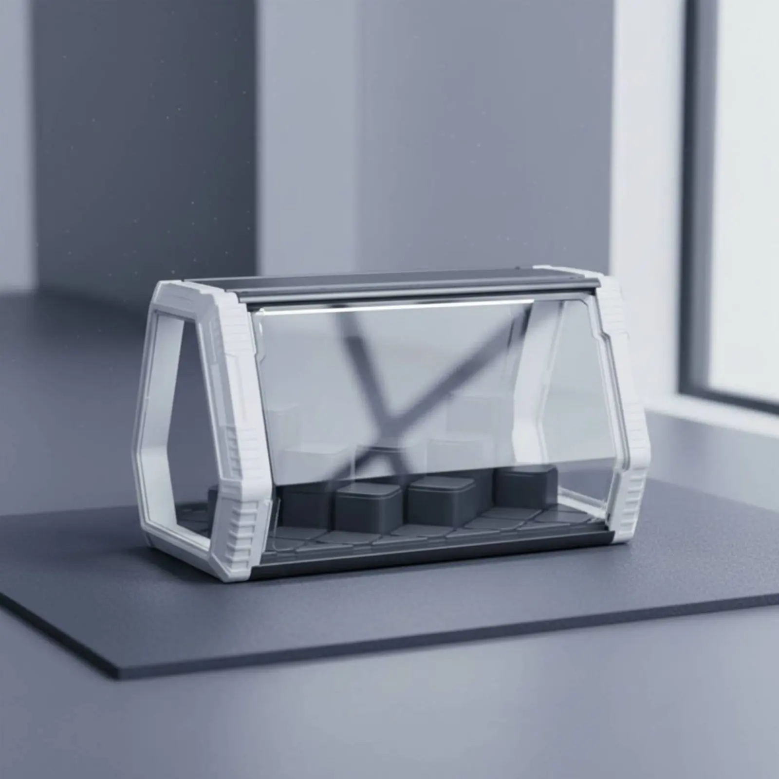 

Lighted Surprise Box Showcase High Clarity Figurine Display Case Dustproof Collectible Showcase Large Capacity for Desk