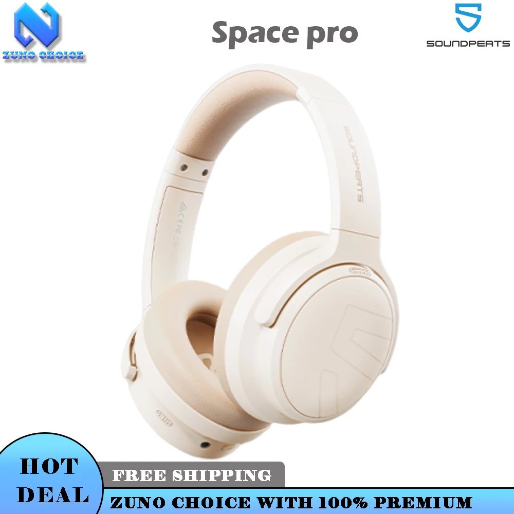SoundPEATS Space Pro ワイヤレスヘッドホン マイク付き アクティブ