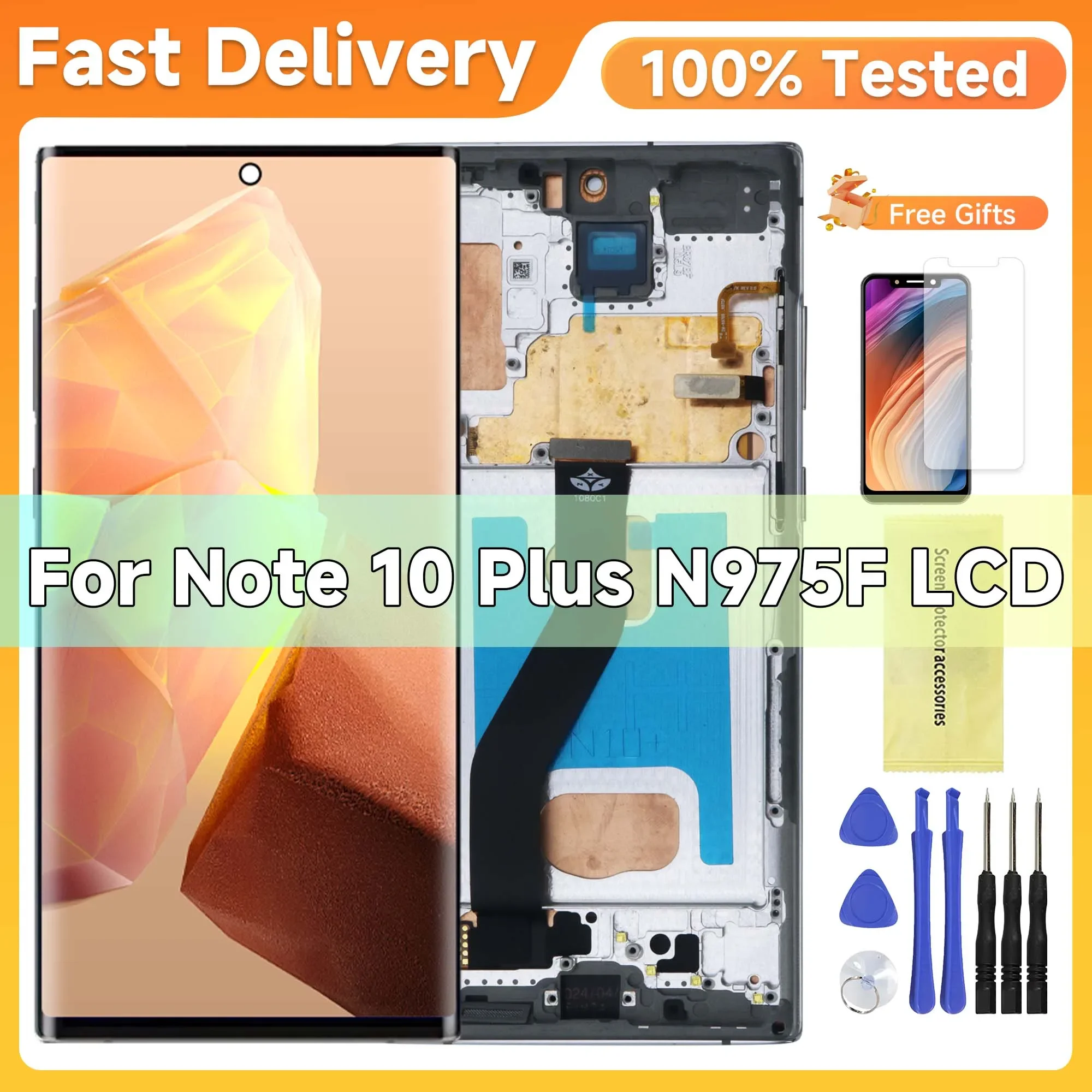 

TFT For Samsung Galaxy Note10+ N975F N976F Lcd Display Digital Touch Screen with Frame for Samsung Galaxy Note 10 Plus 5G