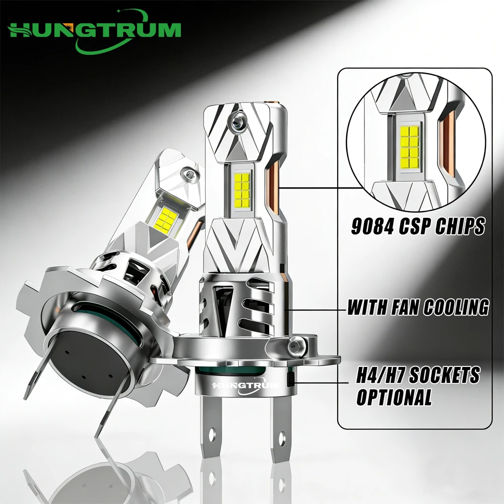 

H7 H4 LED Headlight 900000LM 1000W CANBUS Super Bright Automobile Lights With Turbo Fan Fast Cooling Plug & Play Car Light Bulb