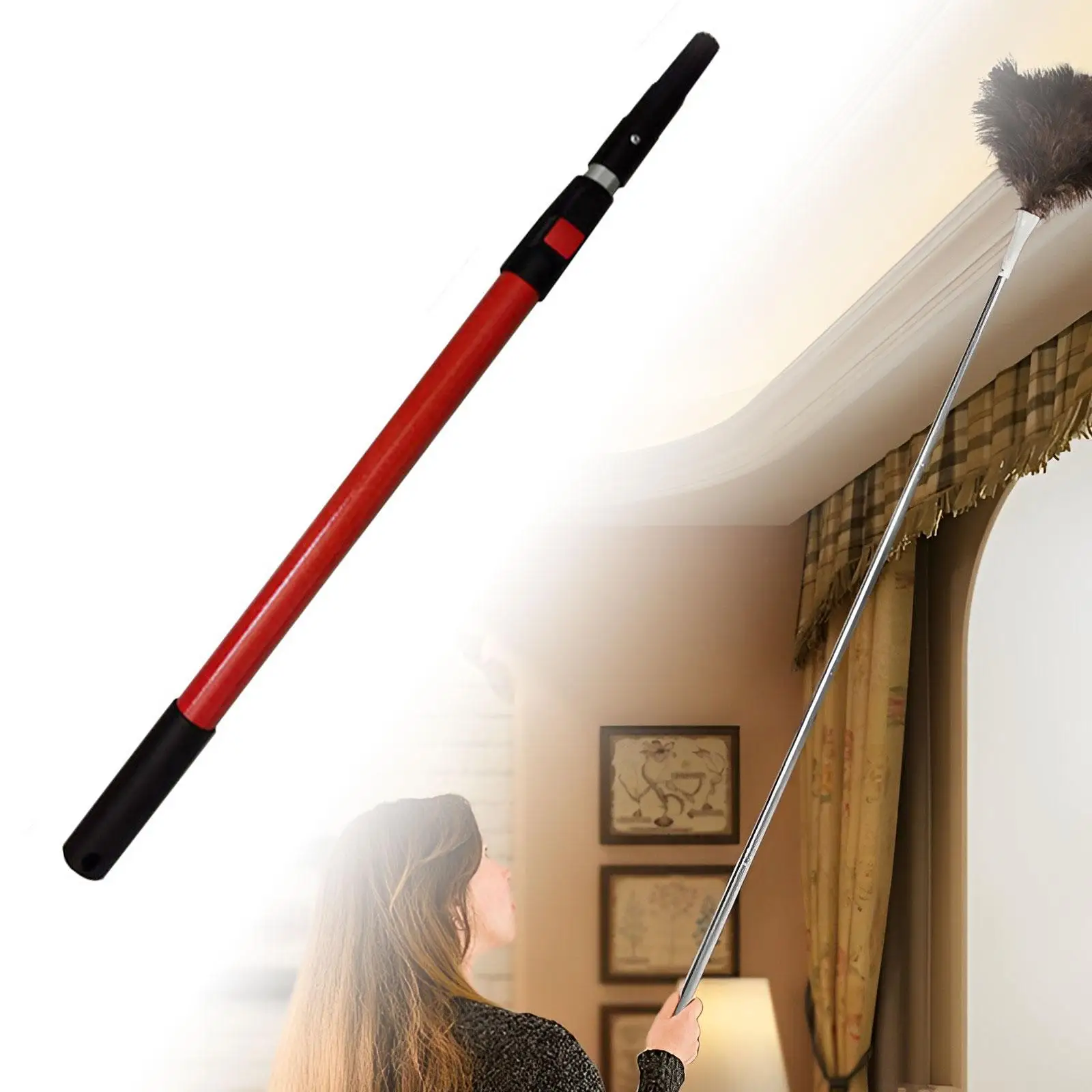 

Telescopic Ceiling Wall Cleaning Brush Rod Paint Pole for Floor Wall Ceiling