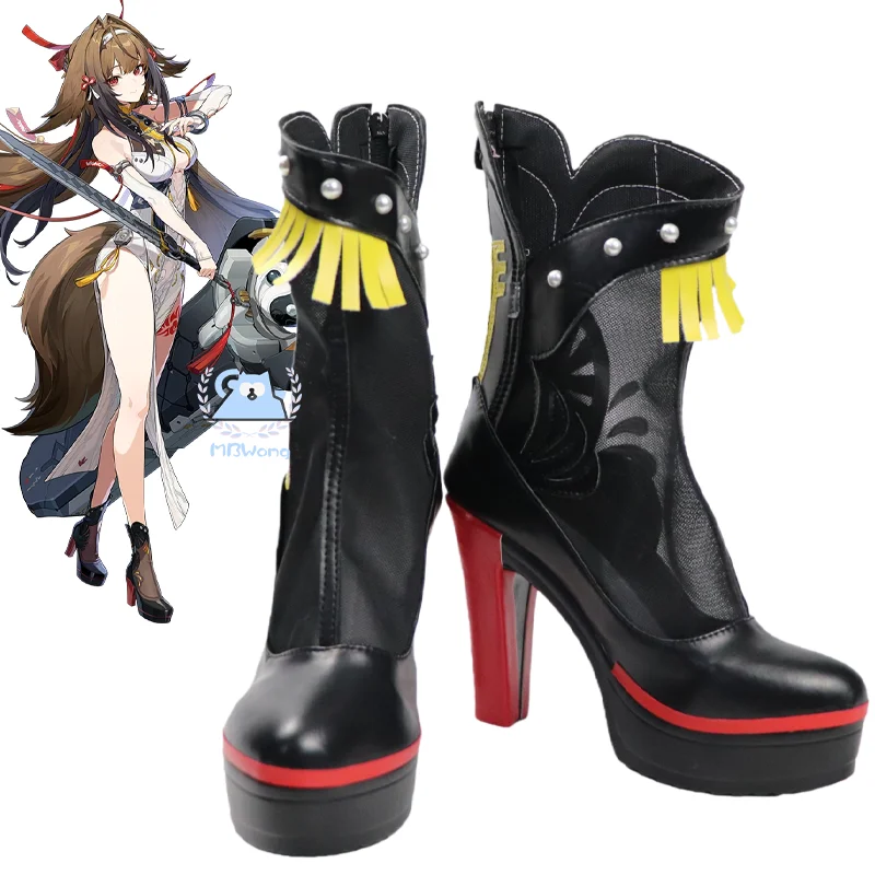 Juego Zenless Zona Zero Ye Shun ­ Guang-zapatos de Cosplay YeShunguang, zapatos de tacón alto para fiesta de Halloween, adultos, mujeres y hombres