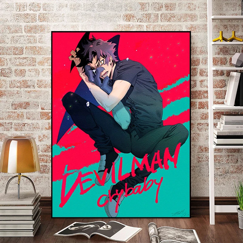 Anime Devilman Crybaby Poster Decorative Paintings Canvas Wall Art Mural Posters for Room Home Decor Painting Decoration Bedroom