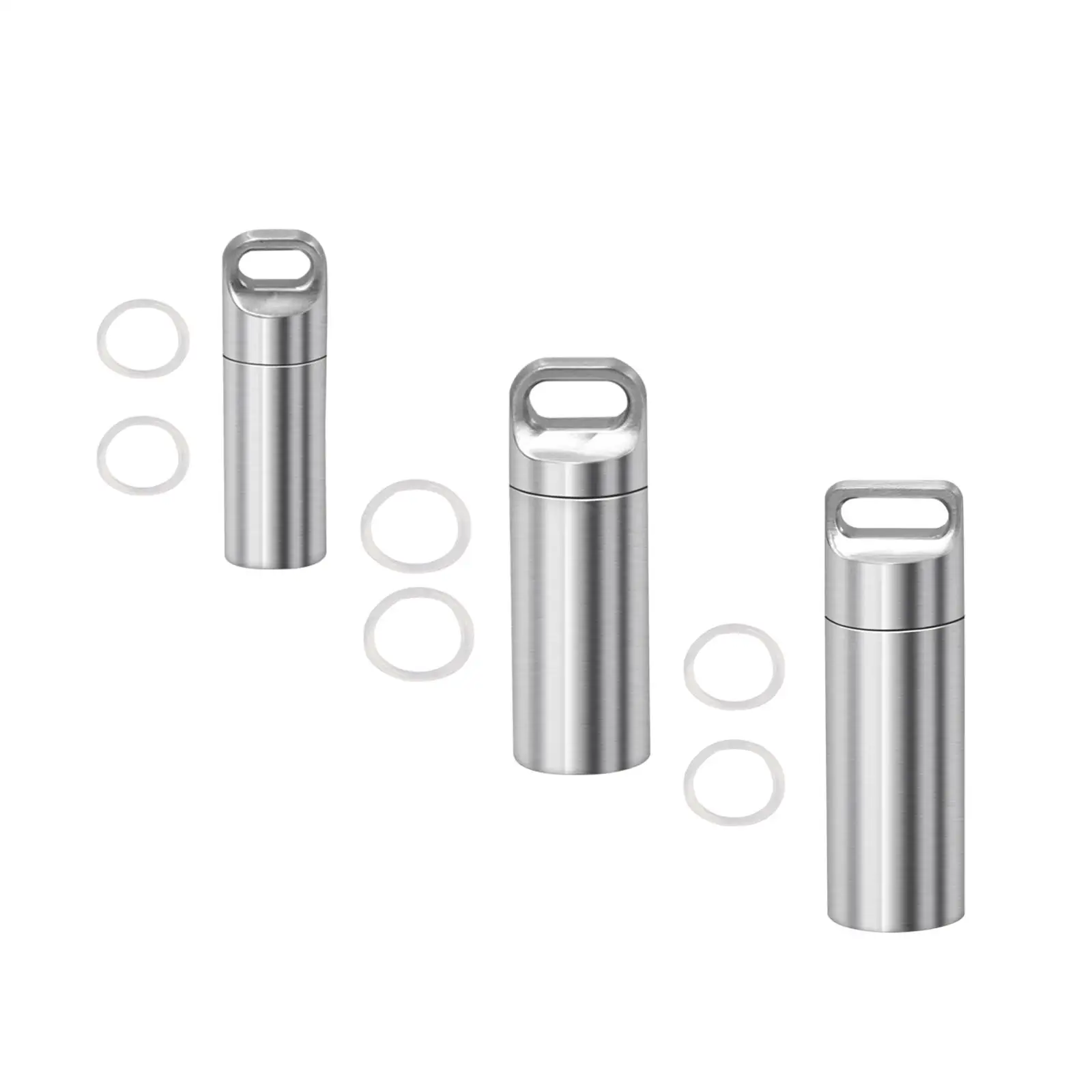 Pill Holders Portable Mini Waterproof Keychain Pill Case for Camping Travel