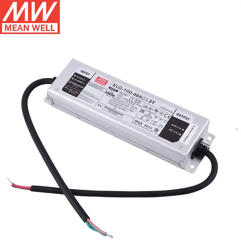 

TaiWan MEAN WELL ELG-150-48A-3Y 48V 3.13A Constant Voltage water proof LED lighting Driver Buit-in active PFC Brand New Original