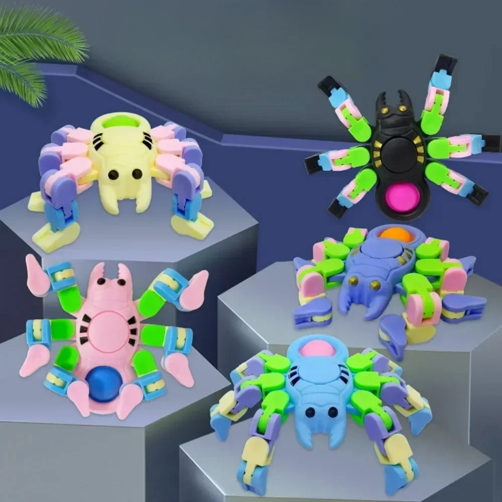 Juguete mecánico para niños, Spinner de pista loca transformable, juguetes interactivos para aliviar el estrés, regalo de cumpleaños para niños autistas