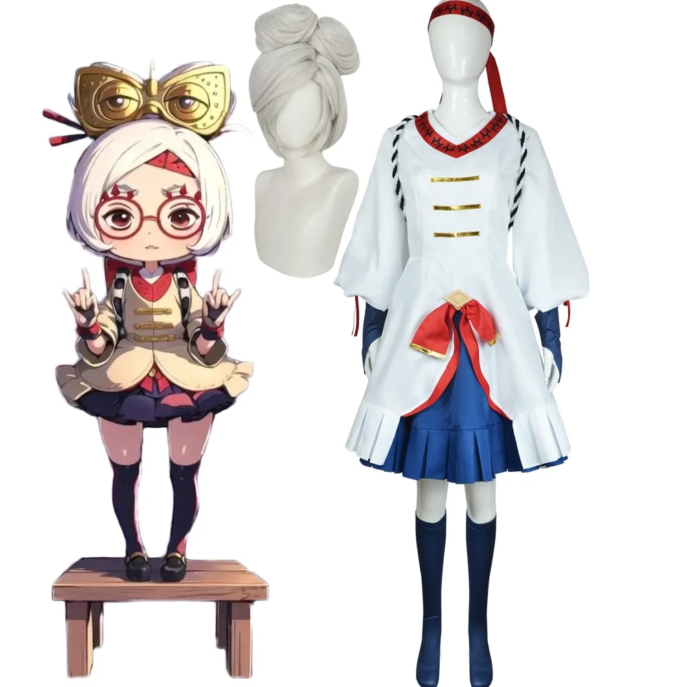 Anime Purah Cosplay Game Costume Wig Outfits Halloween Carnival Party Suit