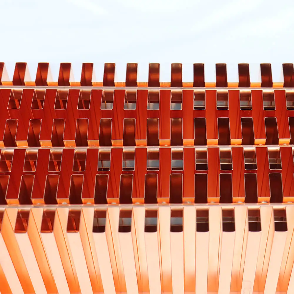 Customized Copper Welding Fin Radiator With Cooling Copper Pipe