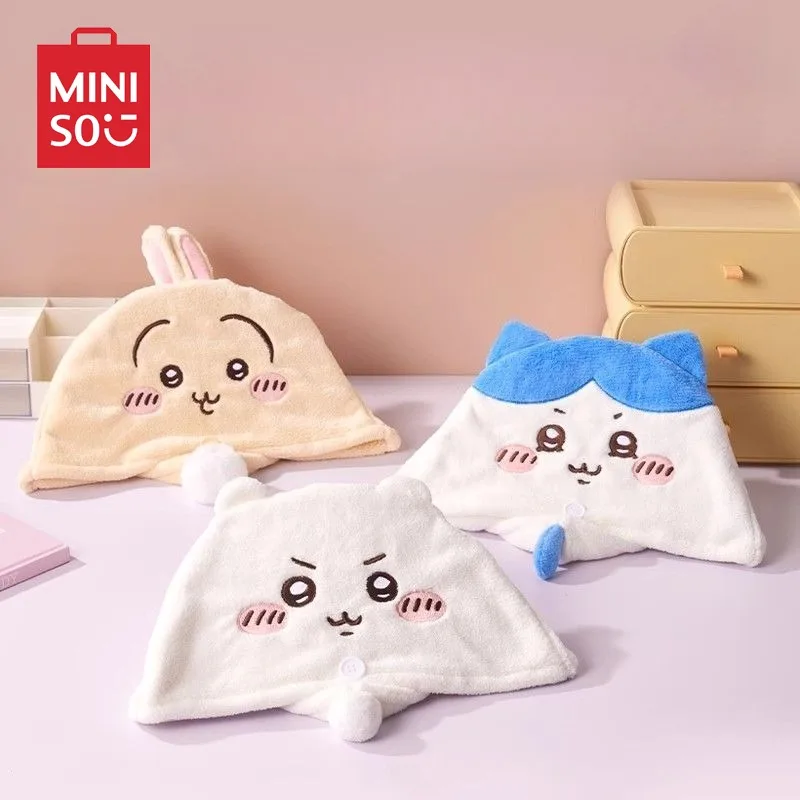 

Chiikawa Hair Towel Hachiware Usagi Kawaii Cartoon Anime Thickening Super Absorbent Cap Quick Dry Hat Bath Wrap Wipe Towels Gift