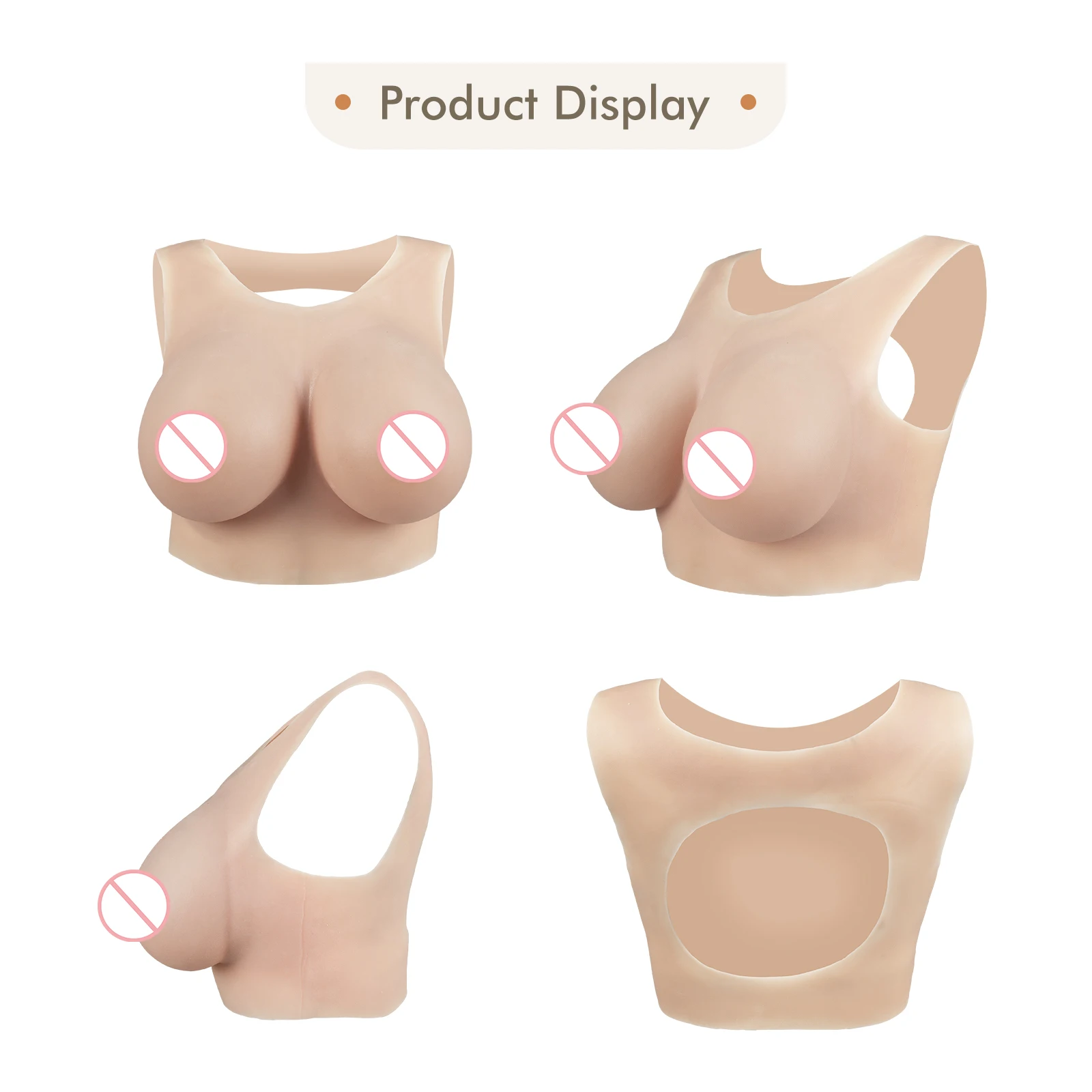 CYOMI Silicone Hollow Breast Forms Artificial Fake Boobs for Crossdresser Transvestite Sissy Shemale Transgender Drag Queen