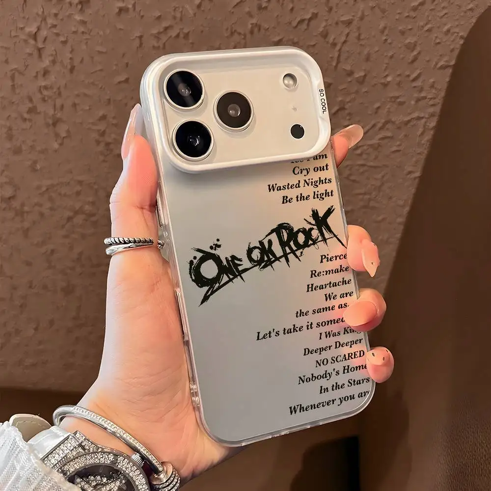 O-ONE OK ROCK TakaS جراب هاتف آيفون 17 16 15 14 13 12 11 Pro Max Air متعدد الألوان ماتي ليزر معدني أورورا فوندا
