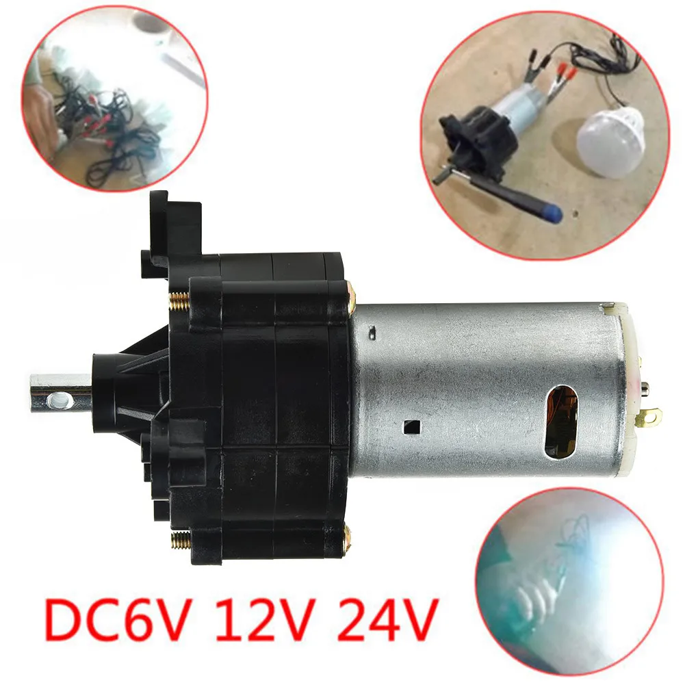 Test Power Supply 1500mA Hand Generator Silver 130*35mm Dynamotor Wind Dynamo Motor Black 5.1*1.4inch Miniature