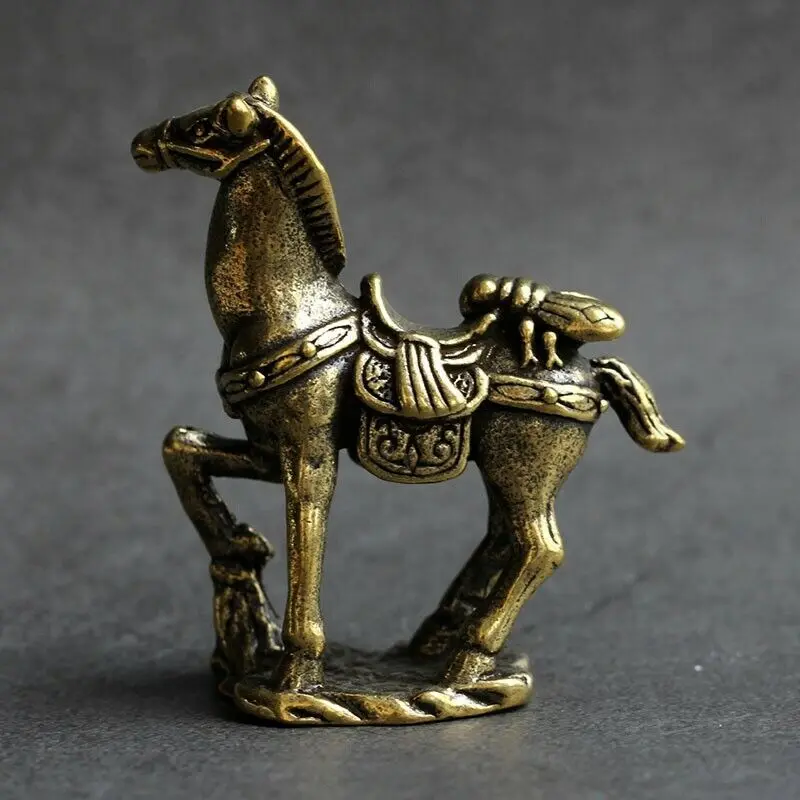 Chinese Bronze Copper Statue Hand Carved Camel Horse Figurines