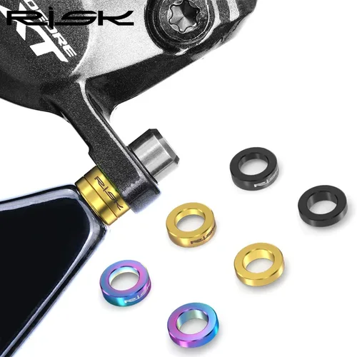 Imagen 2 del producto Espaciador de pinza de freno de bicicleta RISK M6, tornillos de titanio para bicicleta, arandela de junta, abrazadera de freno, pernos espaciadores para bicicleta de montaña bmx