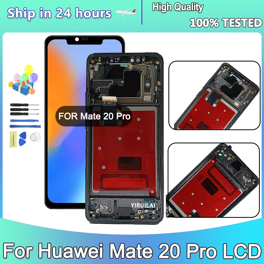 6.3” TFT For Huawei Mate 20 Pro LCD Display Touch Screen Digitizer Assembly LYA-L09 LYA-L29 LYA-AL00 For Mate20 Pro Replacement