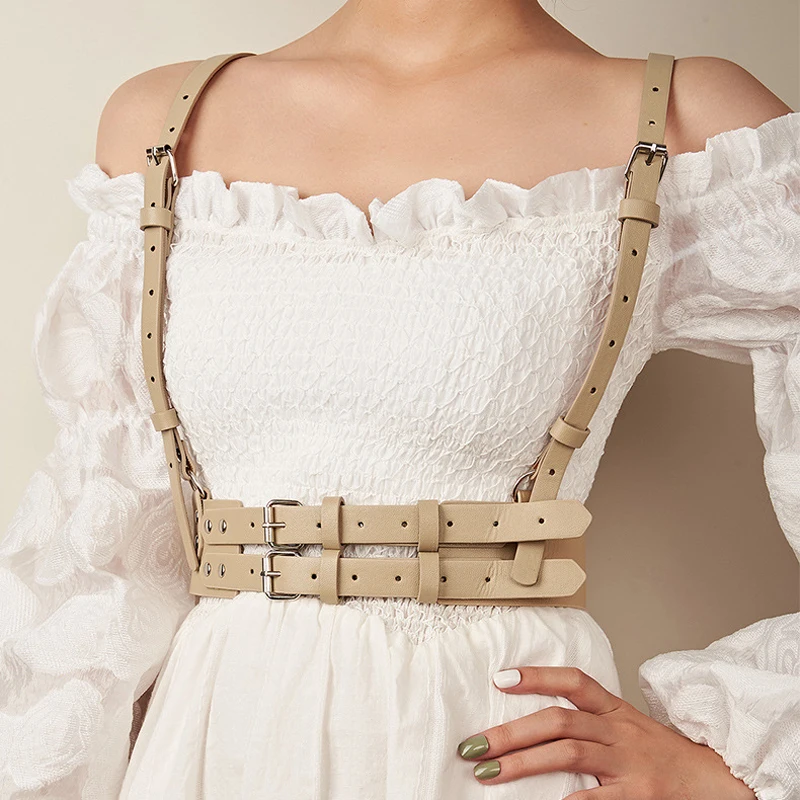 Fashion Leather Belts For Women Harness Body Bondage Suspenders Waist Belt Luxury Designer Belts For Women Dress Belts