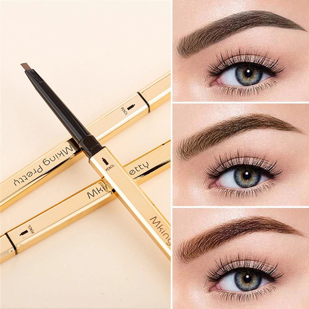 Makeup for Women Waterproof Eyebrow Enhancer Pen with Double Head Pencil and Brush  Long Lasting Eye Brow Cosmetics Easy to Wear