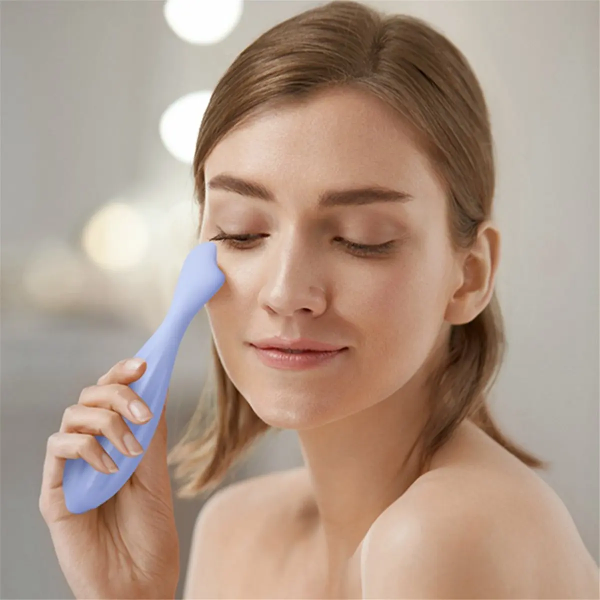 (AD11]  Massage Roller Silicone Face Massage Tools Face Roller Skin Care for Shapes Body & Face Curves Reduces Tiredness