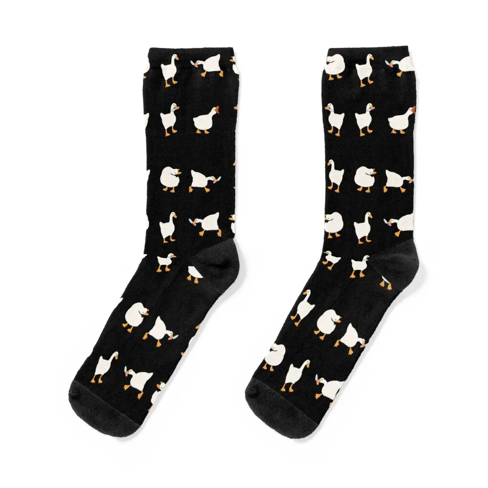 

Funny Silly Duck Goose with Knife - Untitled Goose Game Socks funny gift Running ankle set Man Socks Women's