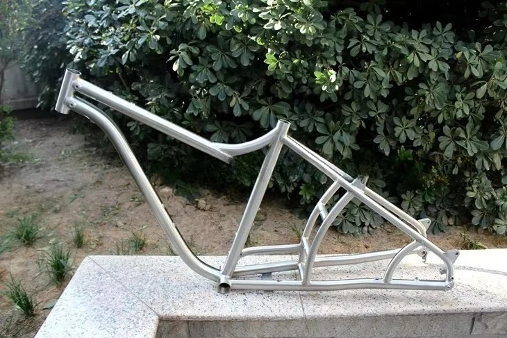 Titanium Fat Cargo Bike Ladder Frame with Thru Axle Dropout 29in Wheel Disc Brake Lightweight/Durable Custom