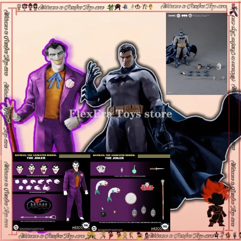 

[In Stock] GONG DC Mezco Ant One:12 Batman Animated Version Joker Gotham 1/12 Action Figure Toy Collection Gift