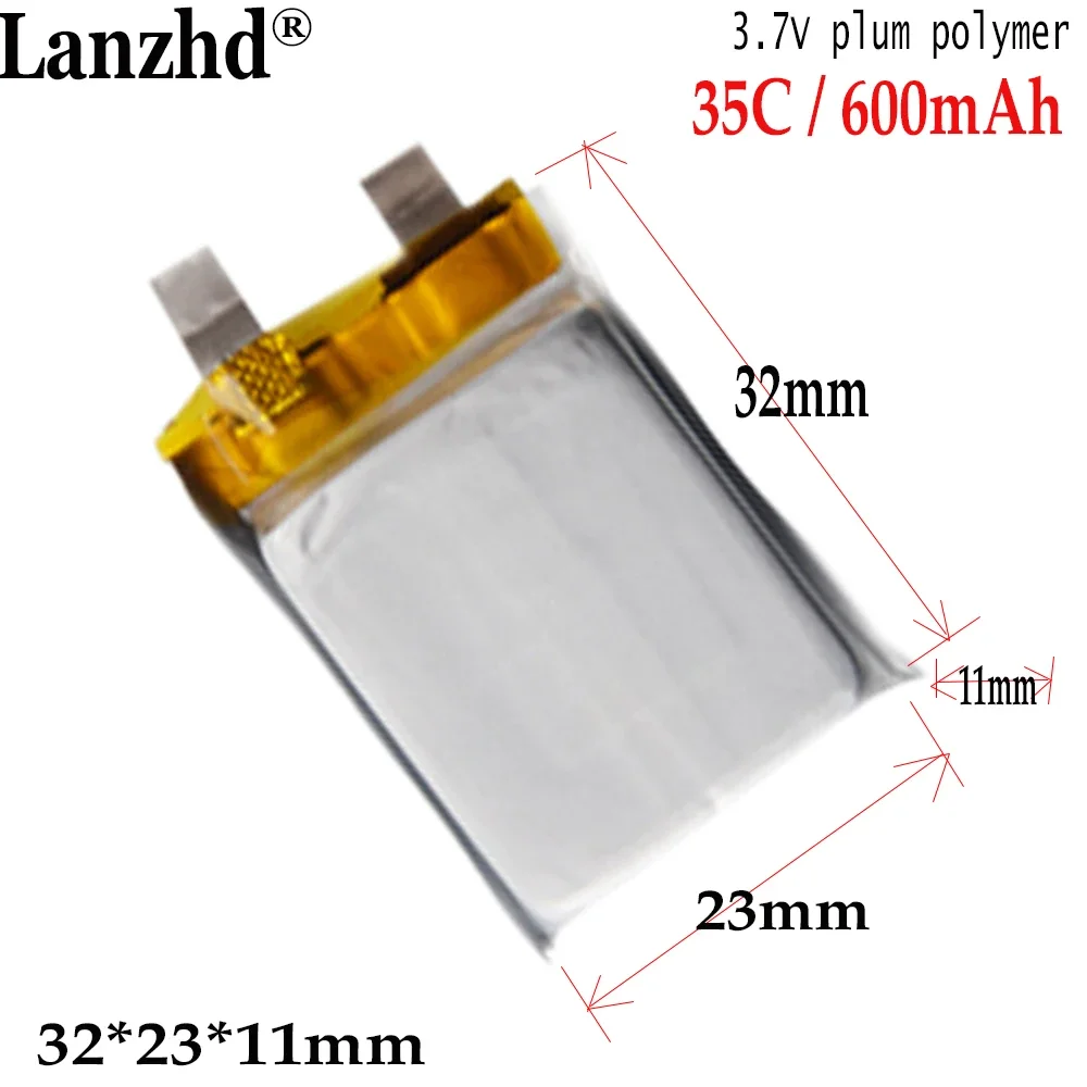 

1-12pcs 3.7V High rate model cell 35C 600mAh Li-Polymer DIY Cell For Drone Flight Model airplane car boat toy battery 1102332