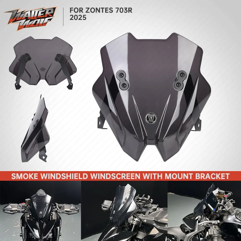 

2025 For ZONTES 703R 2025 ZT703 R Motorcycle Windshield Wind Deflector Windscreen Mount Bracket Support Airflow Spoiler Shield