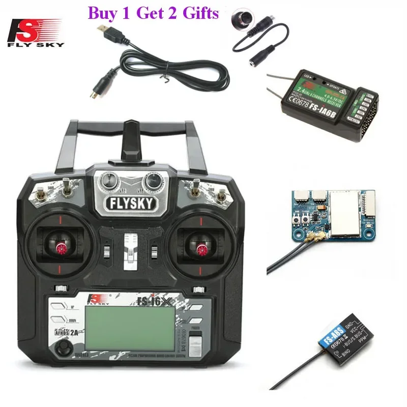 FLYSKY FS-I6X I6X 2.4G 10CH AFHDS 2A Radio Transmitter with X6B / IA6B / A8S / IA10B / IA6 Receiver