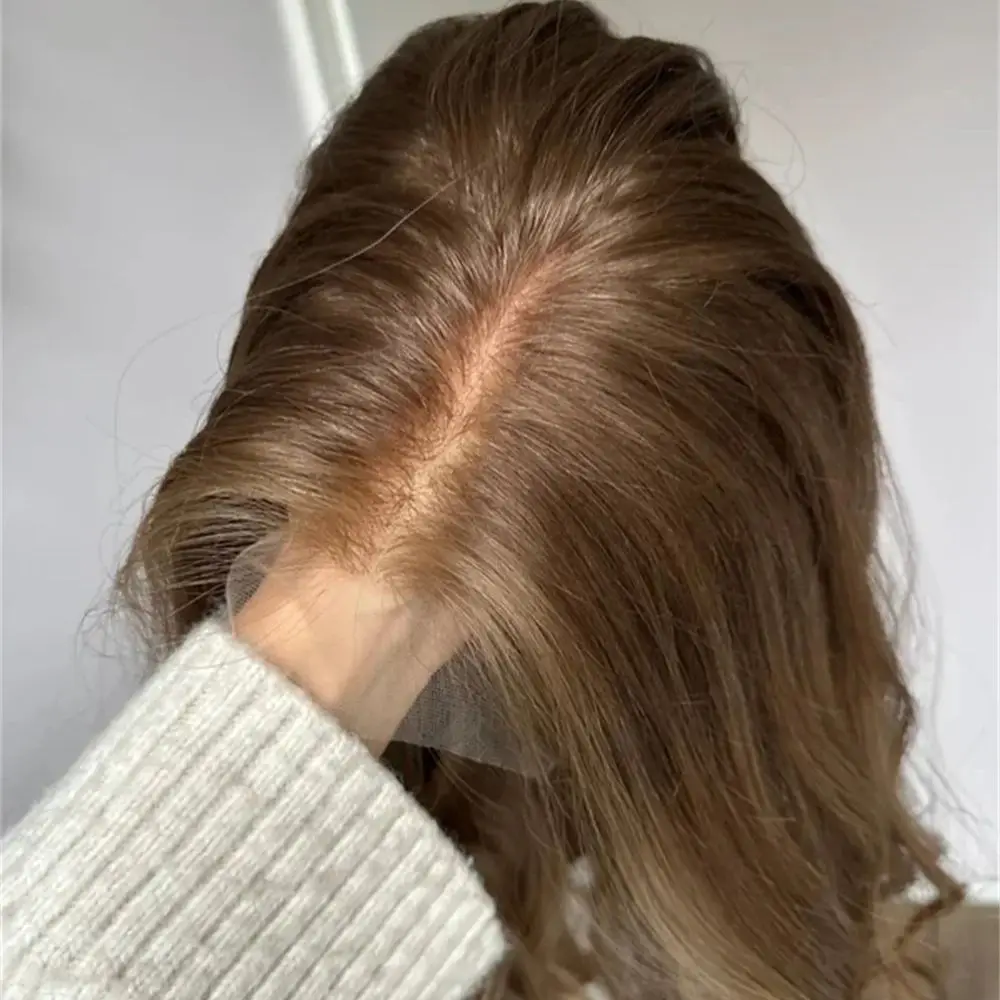 

Теплый коричневый мелирование Синтетический парик спереди 13x4 Короткая волна Стиль Легкий уход Парик из синтетических волос Термостойкие волосы Предварительно выщипанные