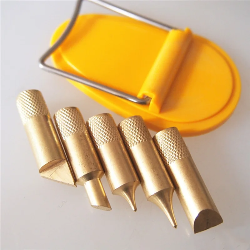 ABRS-DIY Leather Pyrography Pen Set 7 PCS Wood Carving Pen With 5 Heads Stand Wood Craft Accessory For Graver Tool US Plug