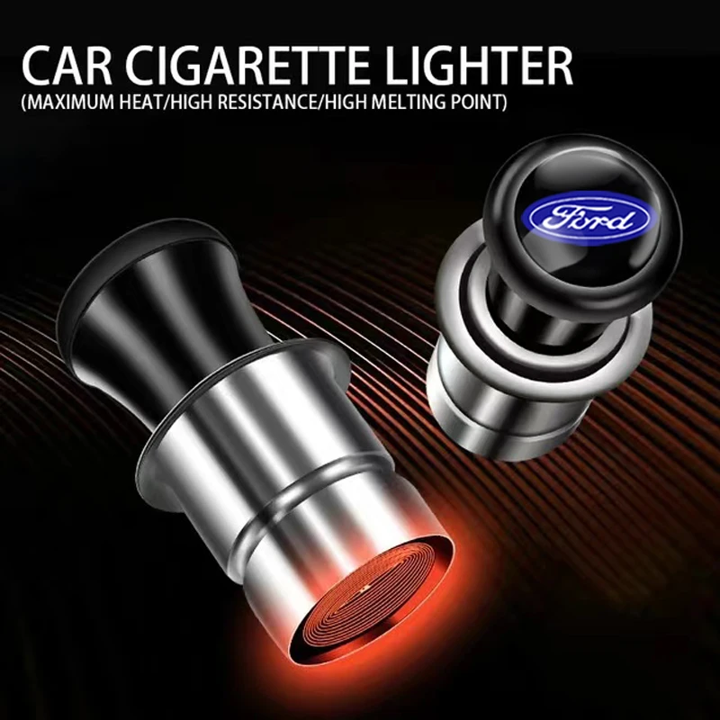 1PC 12V Car Cigarette Lighter 21mm Igniter Head Auto Power Plug Socket Output For Ford Wolf Party Focus Mustang Fiesta Ka S Max