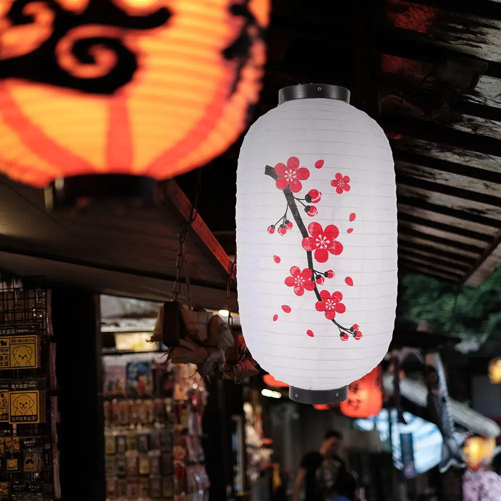 Japanese Style Lantern Traditional Hanging Plum Blossom Lantern for Sushi Shop Japanese Restaurant Outdoor Decor