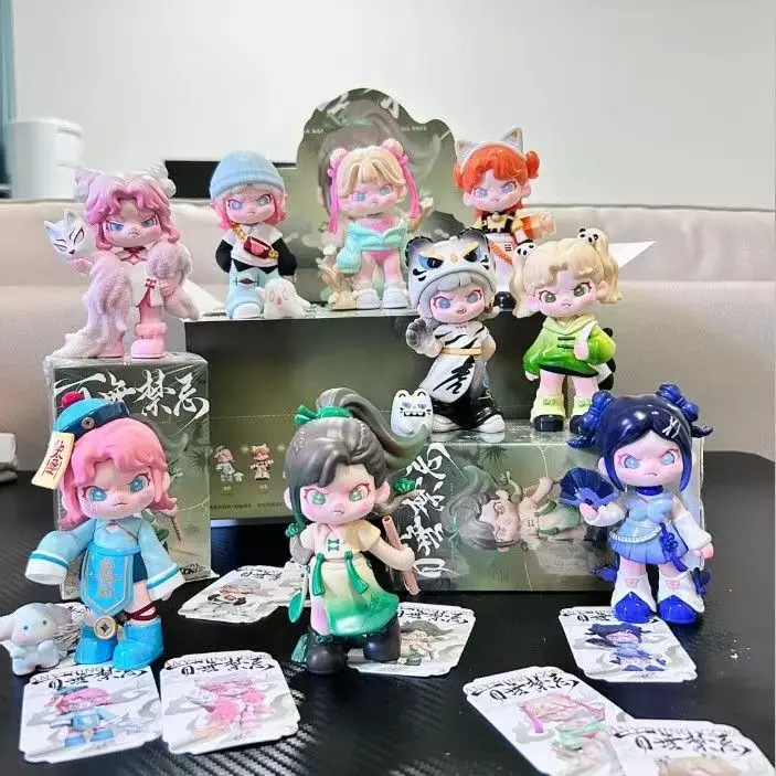 Dora 5a geração cem tobos série artesanal caixa cega na moda saco cego boneca brinquedo ornamento presente desktop ornamento presente