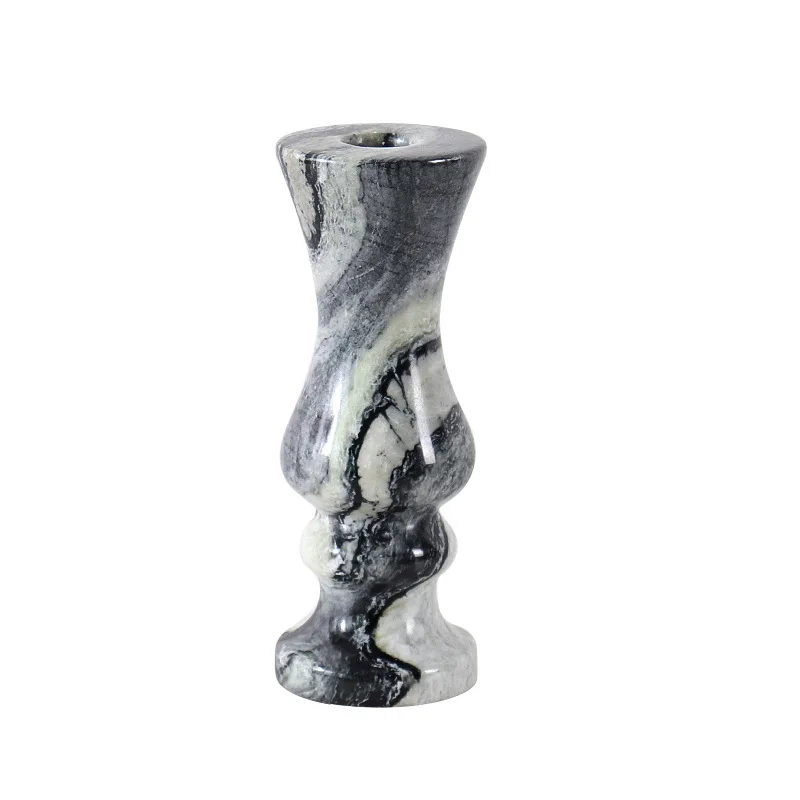 

Wabi Sandy Wind Marble Candlestick Ornament Model Room Living Room Coffee Table Dining Table Marble Flower Vase Home Ornaments