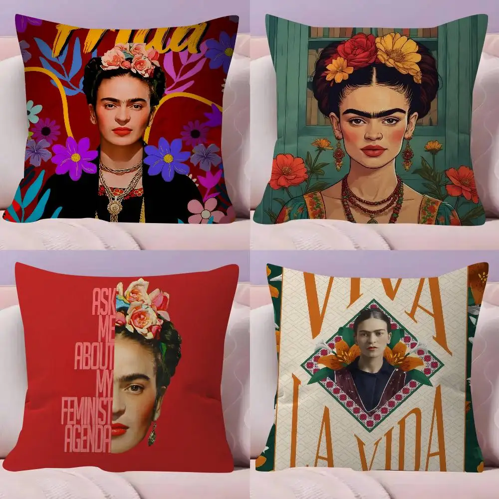 Modern Art Works Frida Kahlo  Personalized Pillow Dust Cover Bedroom Kids Party Decoration Pillowcase Birthday Children Gift